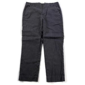 Elevenses Straight Leg Linen Cropped Dress Pants